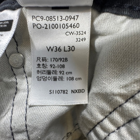 Levi Strauss Co Mens 513 Jeans W36 L30 Dark Grey Slim Fit Straight Leg Casual - Picture 5 of 10